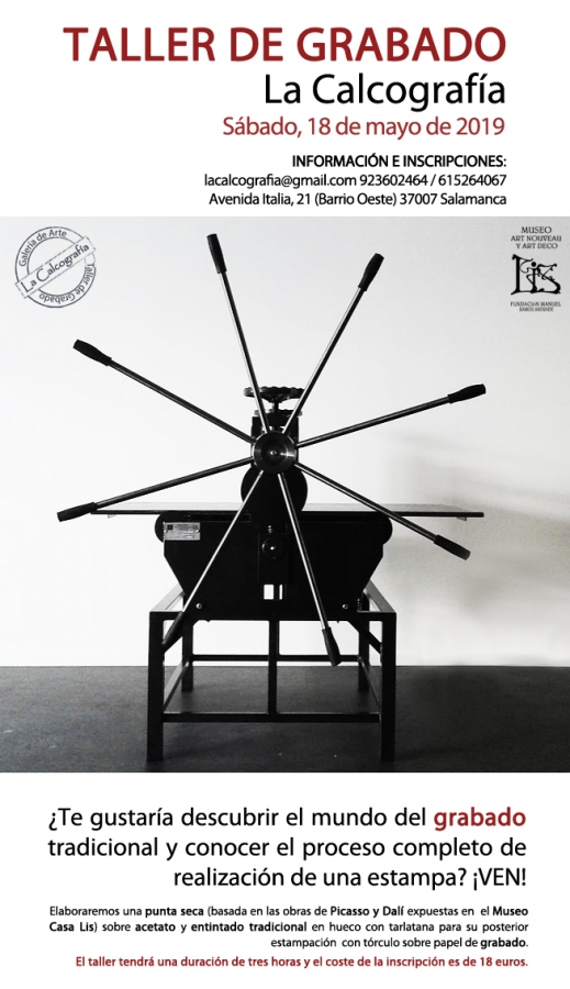 TALLER DE GRABADO - 18 DE MAYO - LA CALCOGRAFÍA