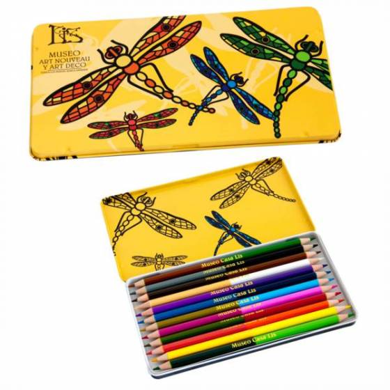 pinturas libelula en lata de coleccion