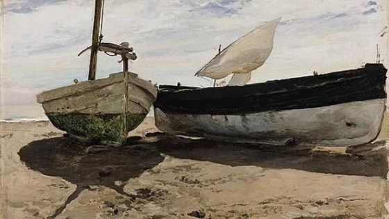 Sorolla Barcas en la arena