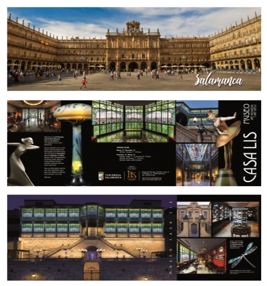 carpeta y tripticos desplegados